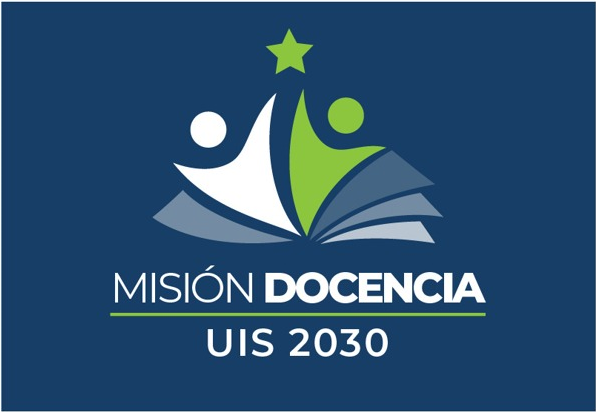 Logo Misión Docencia UIS fondo azul