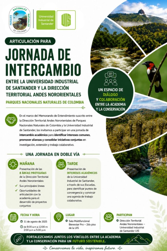Flayer jornada de intercambio parques nacionales