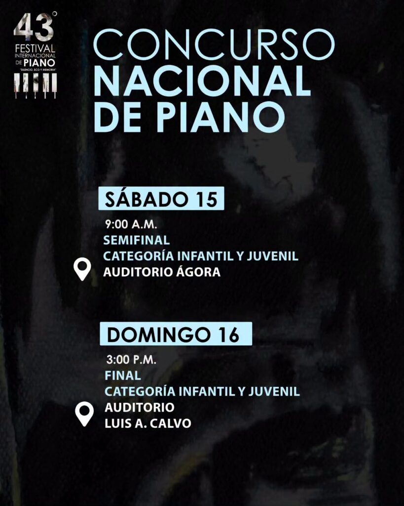 Flyer Concurso Nacional de Piano