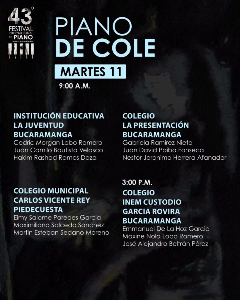 Flyer Piano de cole