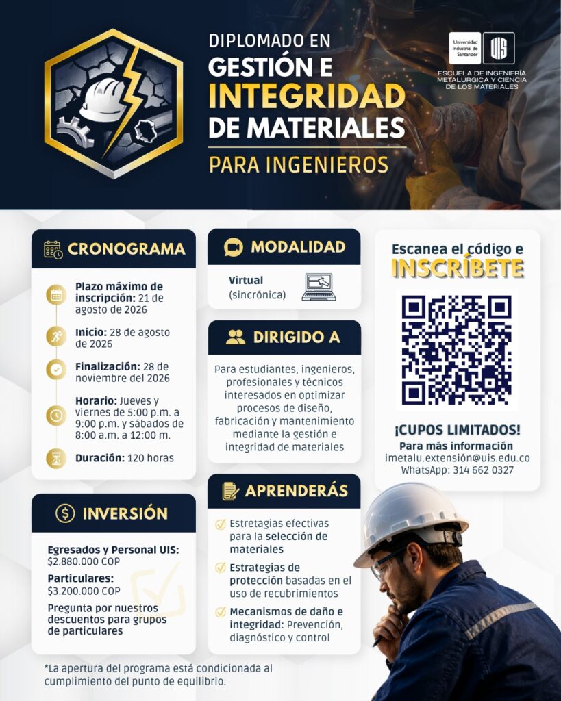Diplomado en Gestión e Integridad de Materiales para Ingenieros