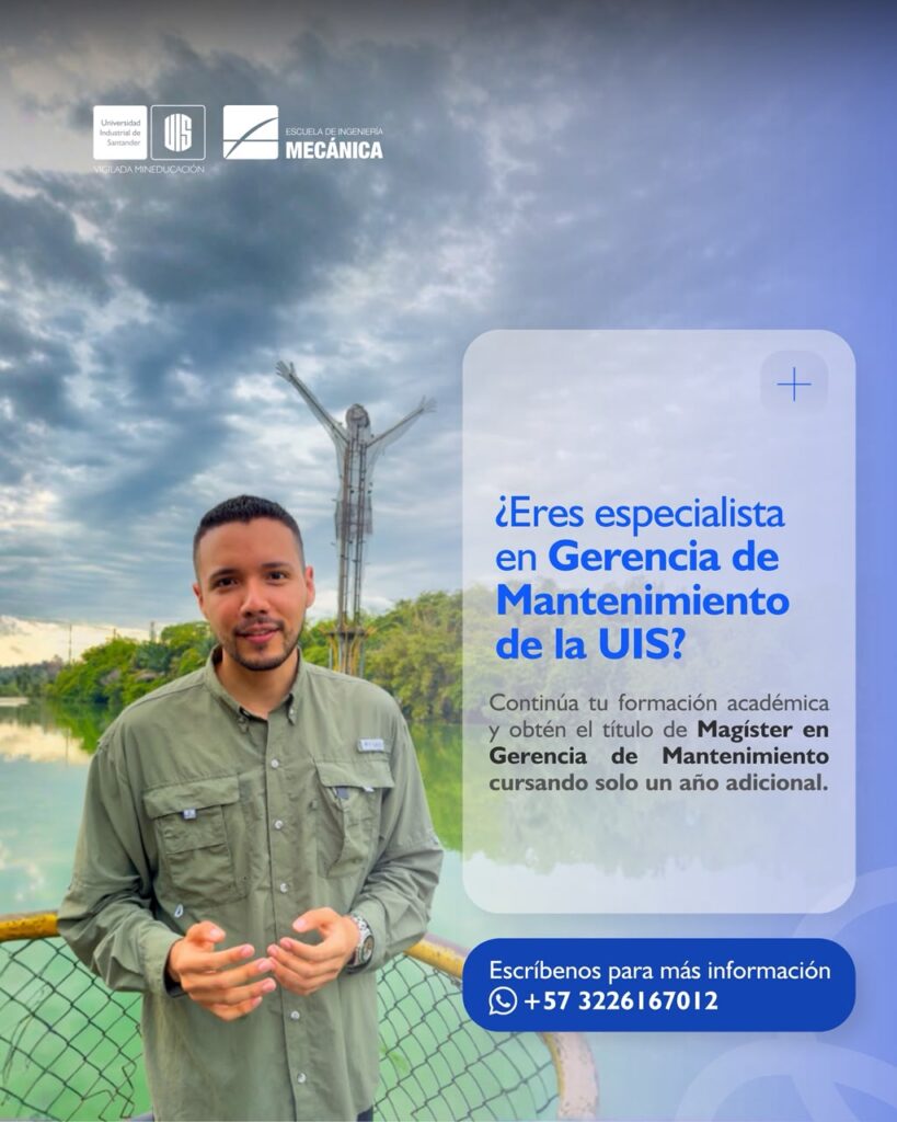 Flyer maestría en gerencia de mantenimiento UIS 2026