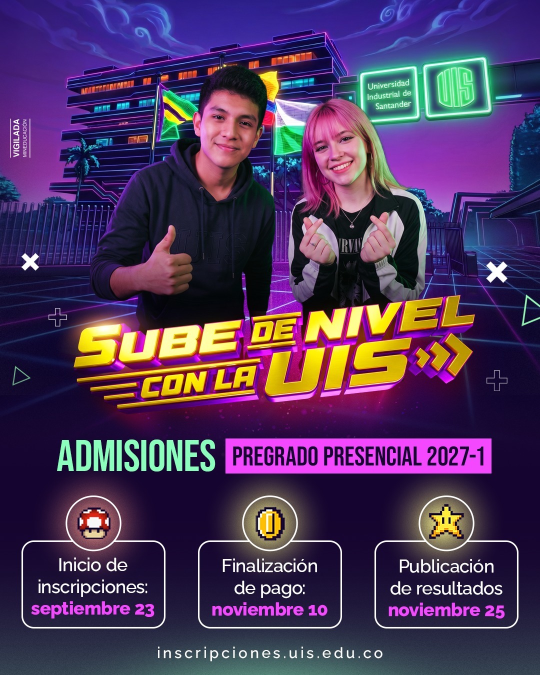 inscripciones para programas de pregrado presencial en Bucaramanga 2027-1