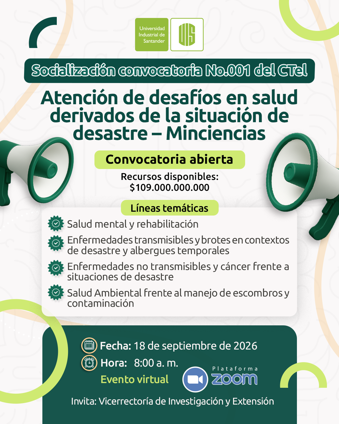 Socialización Convocatoria 001 Minciencias