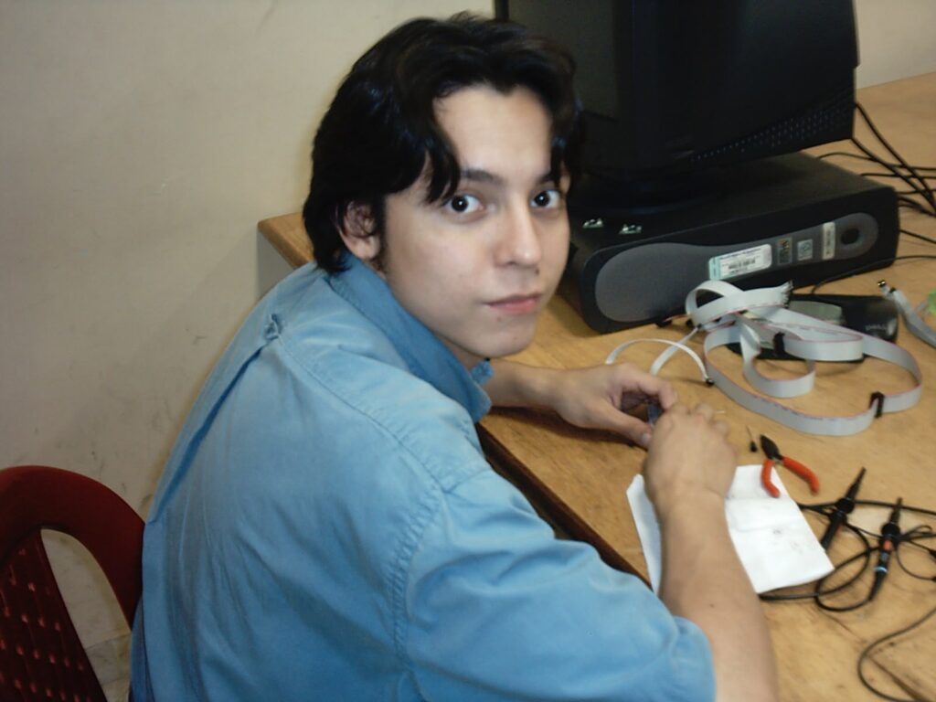 Rudy Cepeda durante su formación como magister en Estados Unidos.