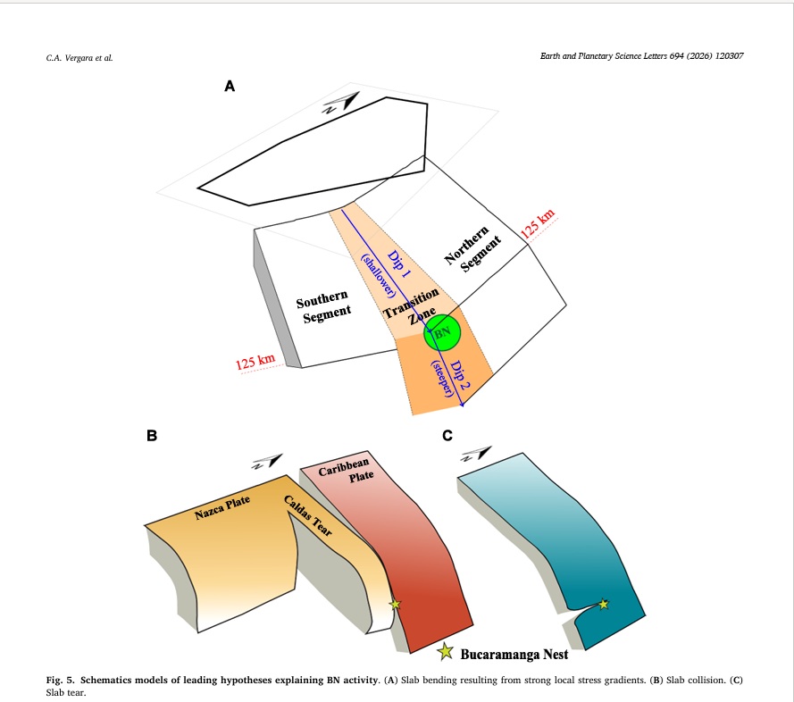 Imagen explicativa del Nido sísmico, según los investigadores