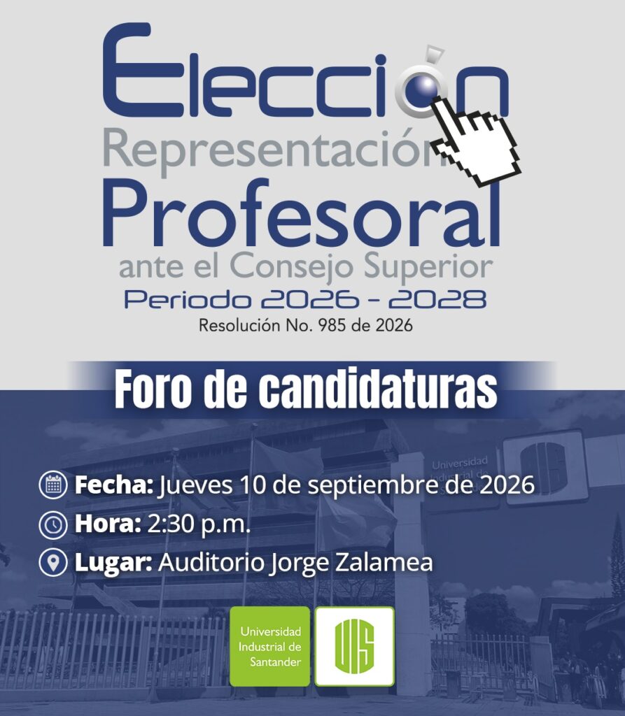 Pieza gráfica foro candidatos a la representación profesoral ante el Consejo Superior
