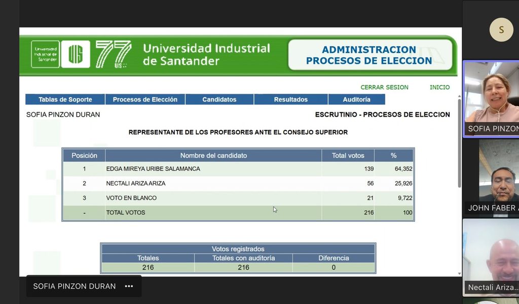 Resultado elección final profesoral ante el Consejo Superior 2026-2028
