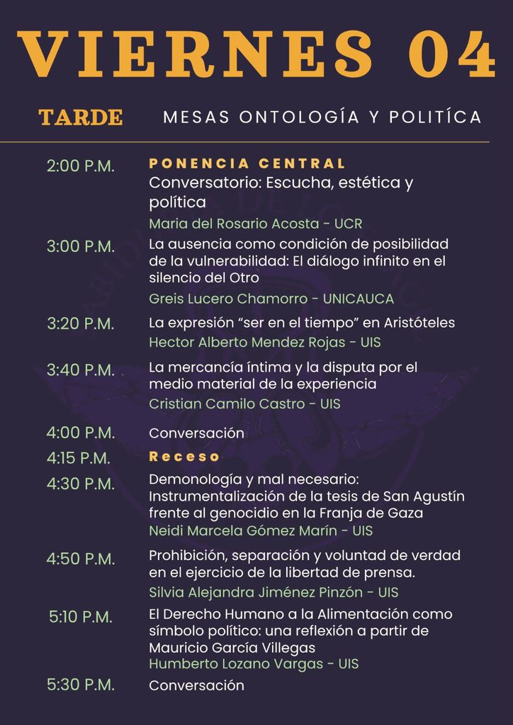 Programación viernes en la tarde
