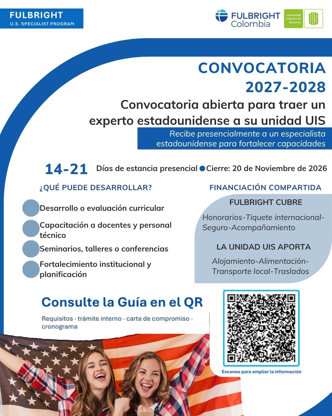 Convocatoria Fulbright U.S. Specialist Program 2027-2028