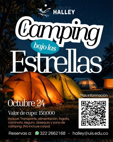 El Grupo Halley UIS promueve una noche llena astronomía y ciencia con 'Camping bajo las estrellas'.
