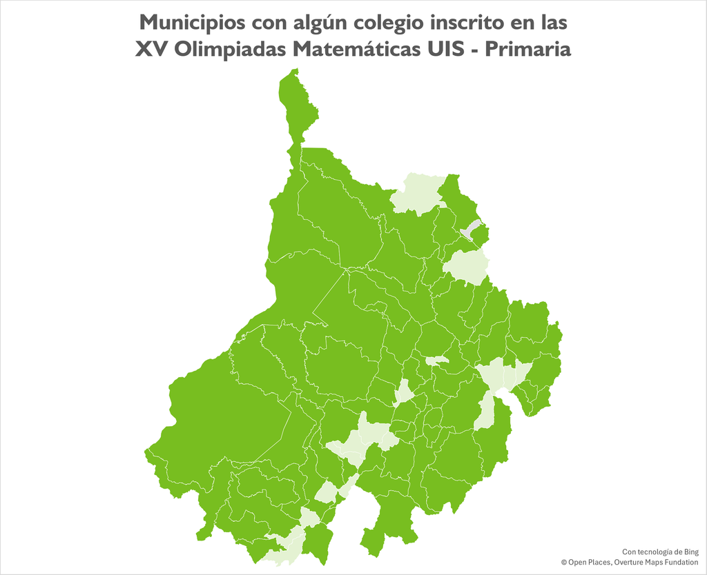participantes municipios de Santander en Olimpiadas matemáticas